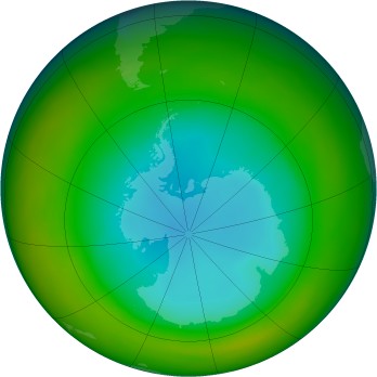 Antarctic ozone map for 1982-08